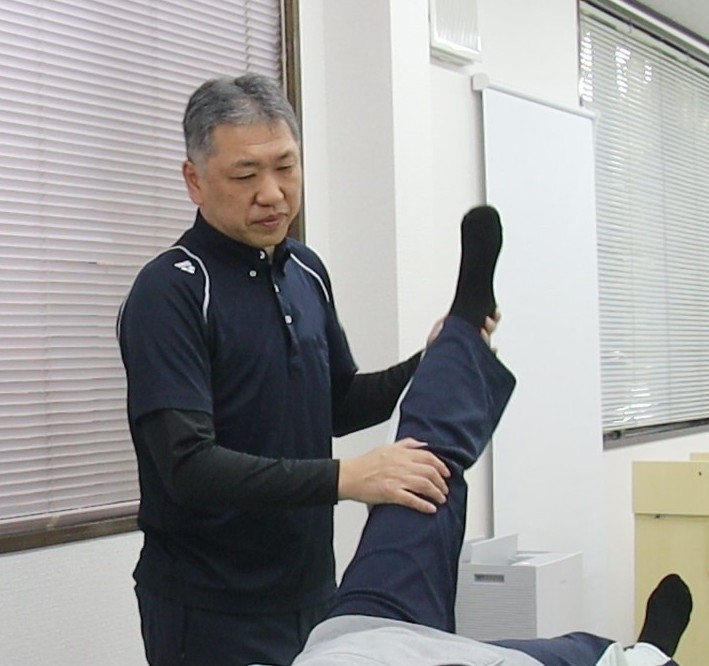下肢のコンディショニングの様子